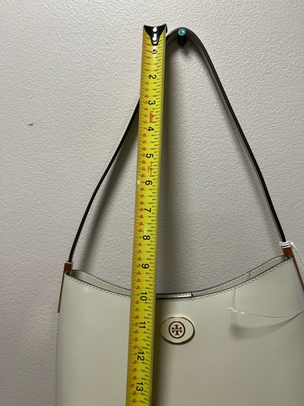 Tory Burch Cream Shoulder Robinson Spazzolato hobo Bag nwt - Picture 7 of 9